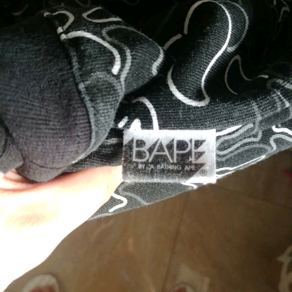 OG A Bathing Ape reversible gray/neon camo college - Picture 5 of 6